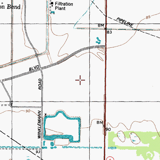 Topographic Map of Mission Bend, TX