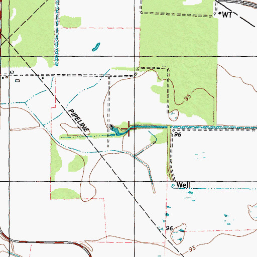 Topographic Map of Mission Green North, TX