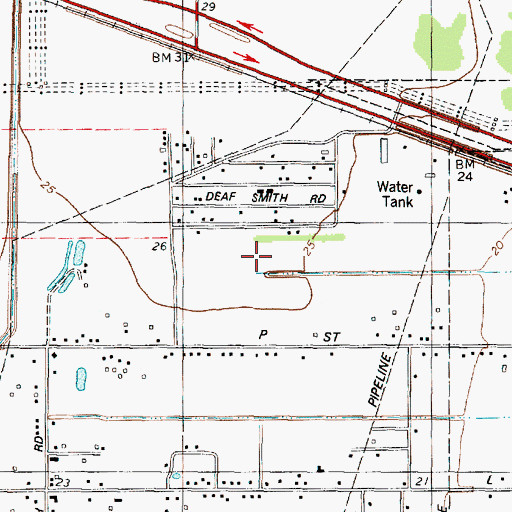 Topographic Map of Monument Estates, TX