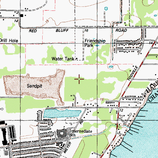 Topographic Map of Mystic Village, TX