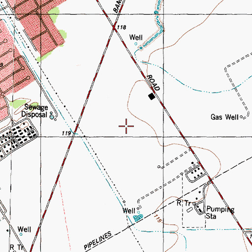 Topographic Map of Northcliffe Manor, TX