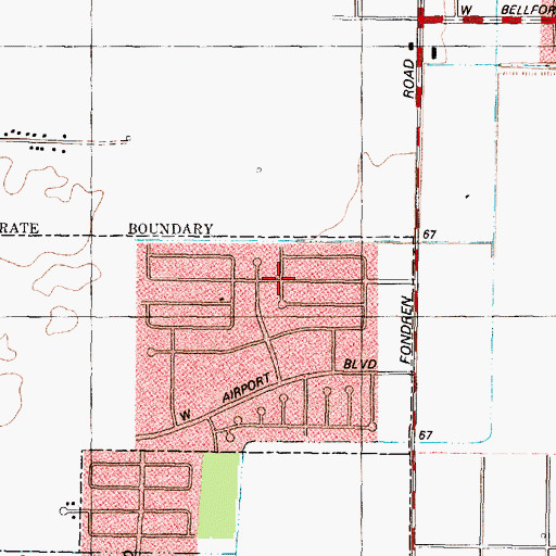 Topographic Map of Northfield, TX
