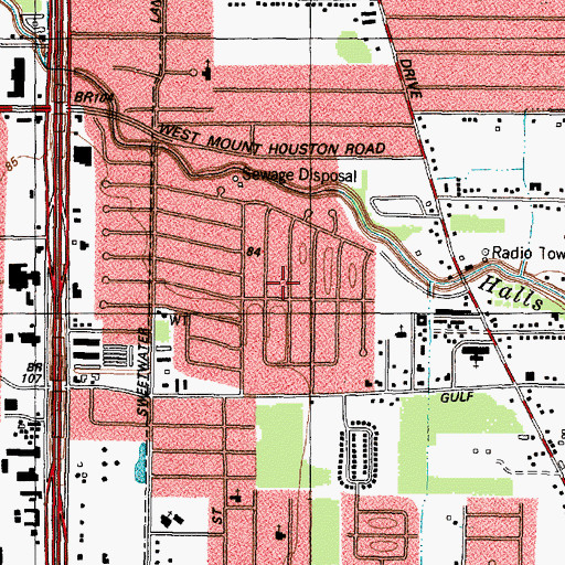 Topographic Map of Northline Terrace, TX