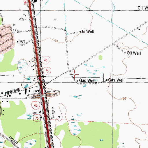 Topographic Map of Northridge Park, TX