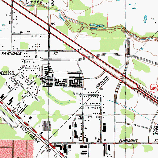 Topographic Map of Northwest Crossing, TX