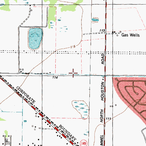 Topographic Map of Northwest Green, TX