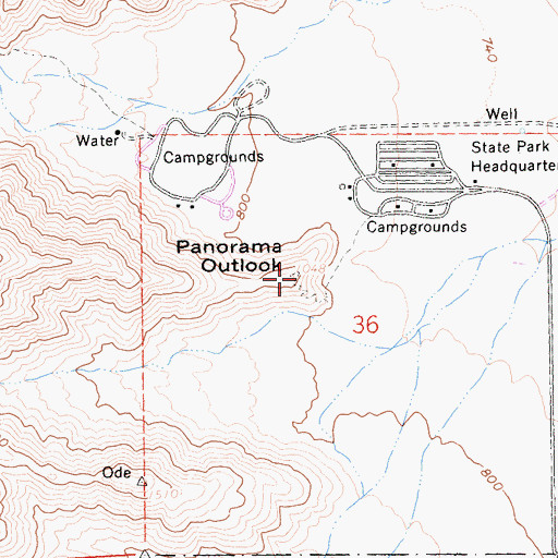 Topographic Map of Panorama Outlook, CA