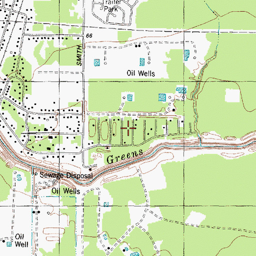 Topographic Map of Oak Knoll Estates, TX