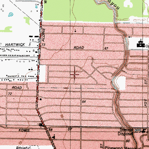 Topographic Map of Oakwilde, TX