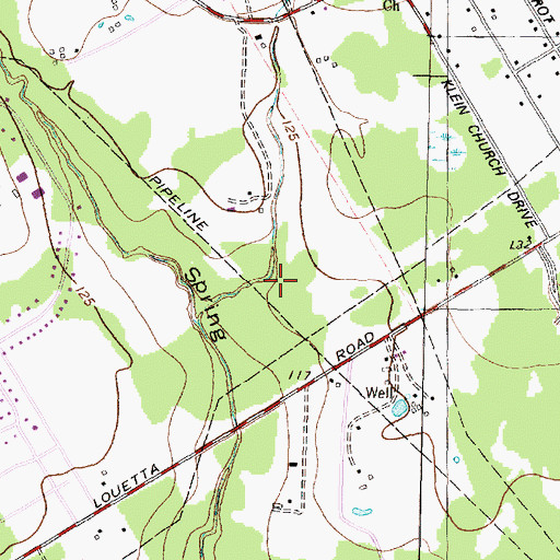 Topographic Map of Oakwood Glen, TX