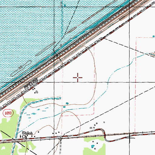 Topographic Map of Park Ridge, TX