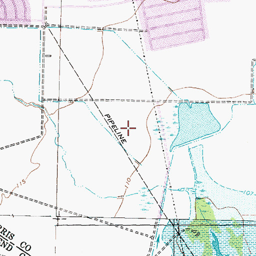 Topographic Map of Parkstone, TX