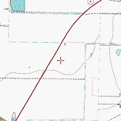 Topographic Map of Easton Commons Plaza Shopping Center, TX