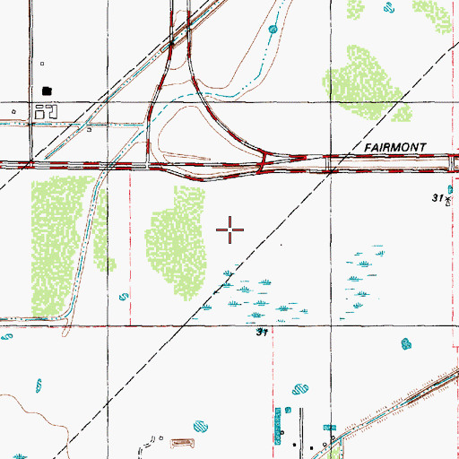 Topographic Map of Fairmont Plaza Shopping Center, TX