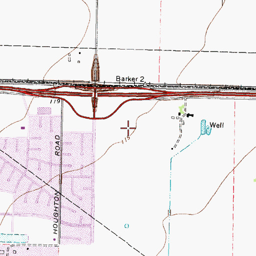 Topographic Map of Green Tree Shopping Center, TX