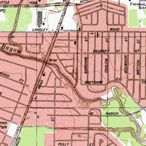 Topographic Map of Homestead Plaza Shopping Center, TX
