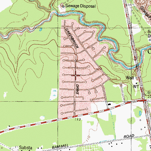 Topographic Map of Inverness Forest, TX