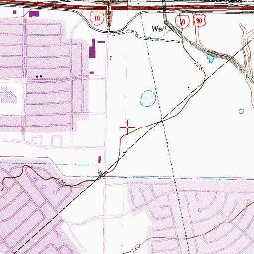 Topographic Map of Kingsland Village Shopping Center, TX