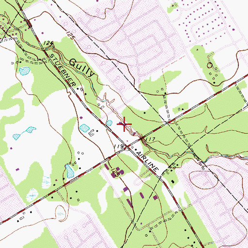 Topographic Map of Klein Square I Shopping Center, TX