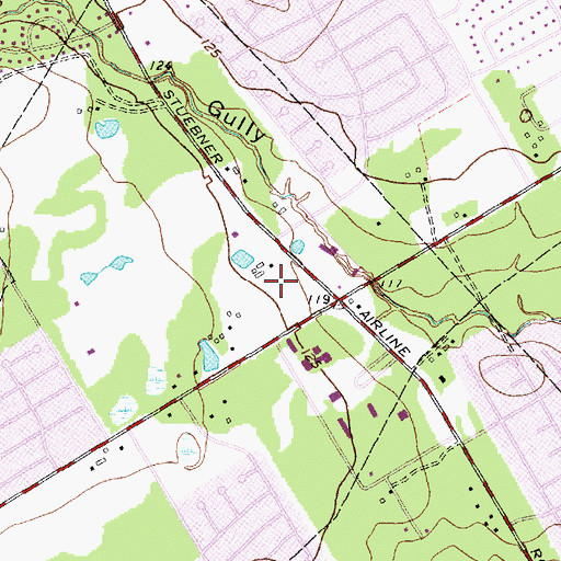 Topographic Map of Klein Square II Shopping Center, TX