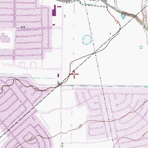Topographic Map of Mason Park Center Shopping Center, TX