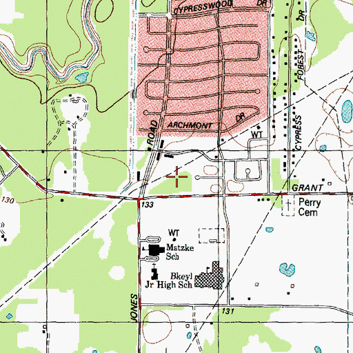 Topographic Map of Norchester Shopping Center, TX