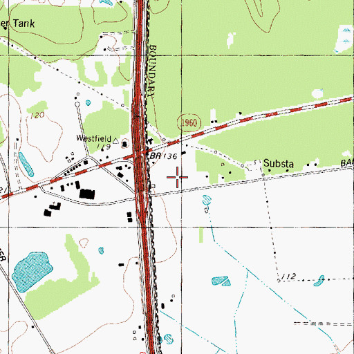 Topographic Map of North Junction Plaza Shopping Center, TX