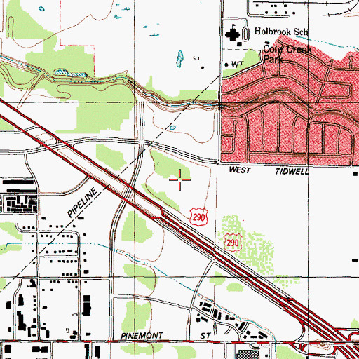 Topographic Map of Northwest Crossing Centre Shopping Center, TX