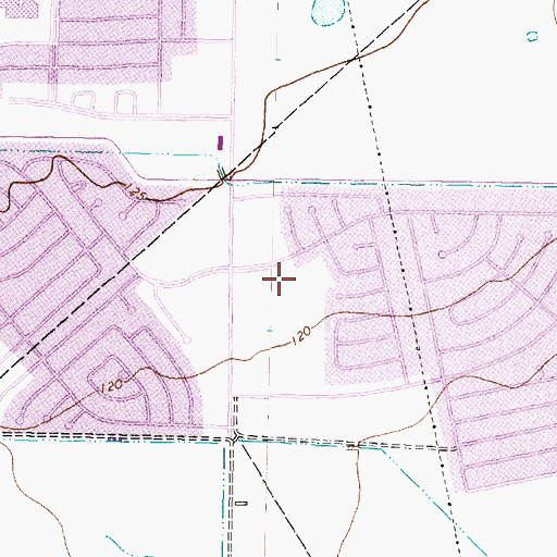 Topographic Map of One Mason Plaza Shopping Center, TX