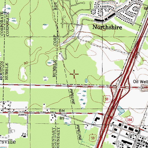 Topographic Map of Park Plaza Shopping Center, TX