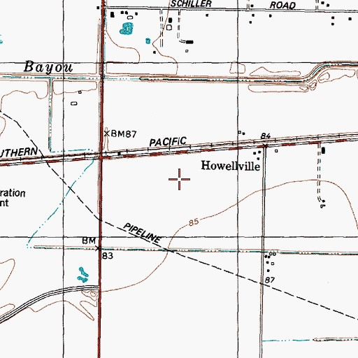 Topographic Map of Presidio Square Shopping Center, TX