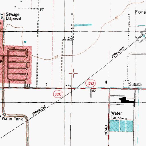 Topographic Map of The Commons At Parkway, TX