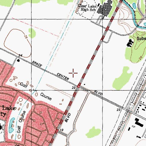 Topographic Map of University Plaza Shopping Center, TX