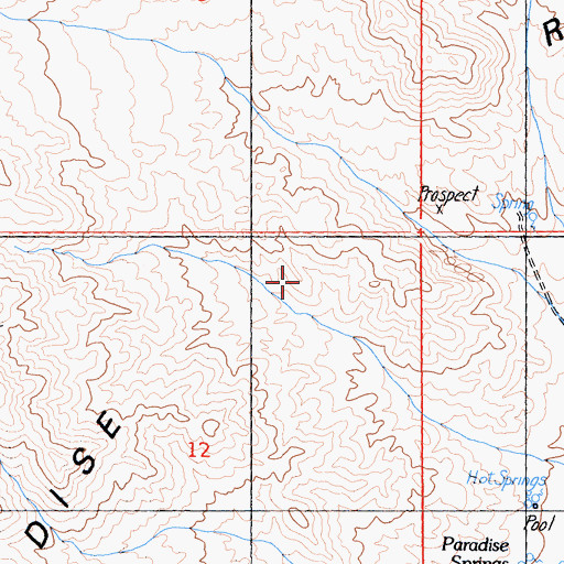 Topographic Map of Paradise Range, CA