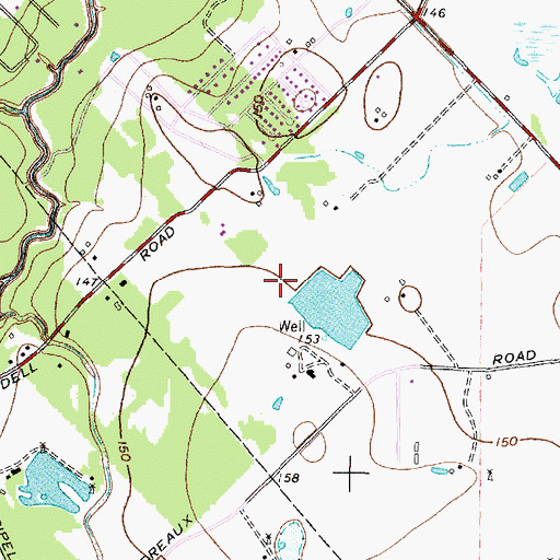 Topographic Map of Willow Dell, TX