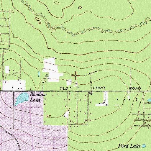 Topographic Map of Adams Oaks, TX
