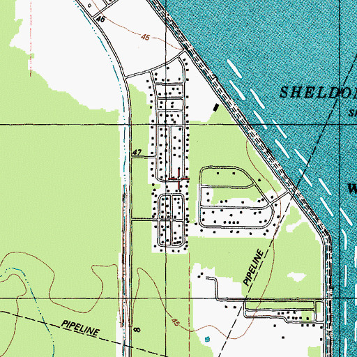 Topographic Map of Airstream, TX