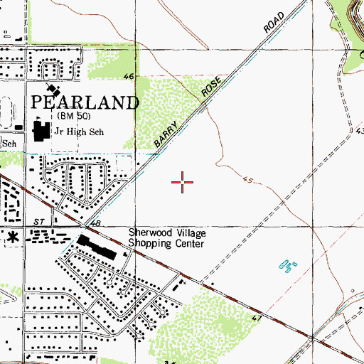 Topographic Map of Alexander Landing, TX