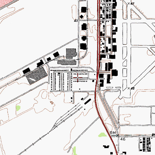 Topographic Map of Allen Farms, TX