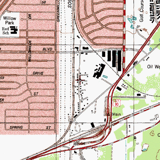 Topographic Map of Alrion, TX