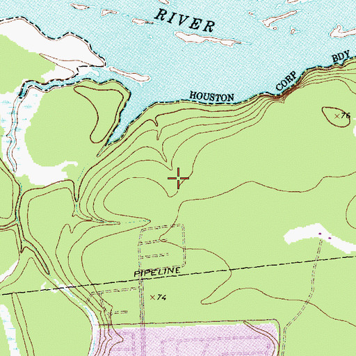 Topographic Map of Atascocita North, TX