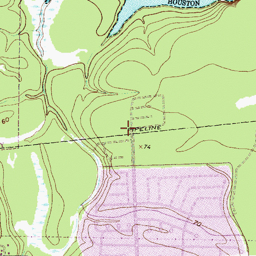 Topographic Map of Atascocita West, TX