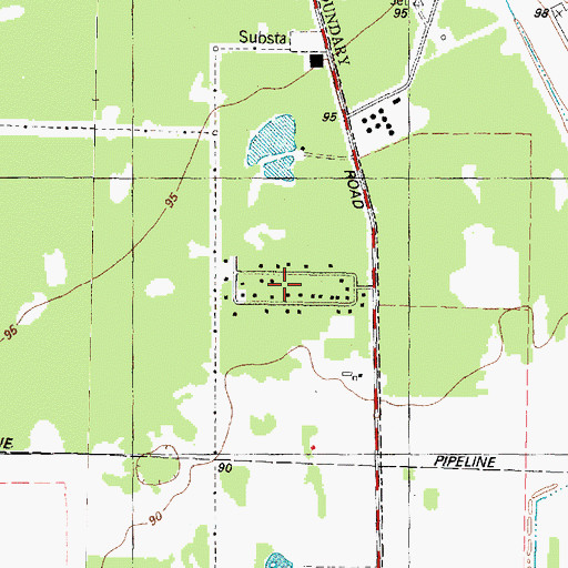 Topographic Map of Weldon Pines, TX