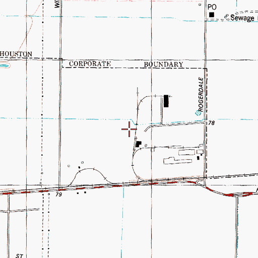 Topographic Map of West Crest, TX