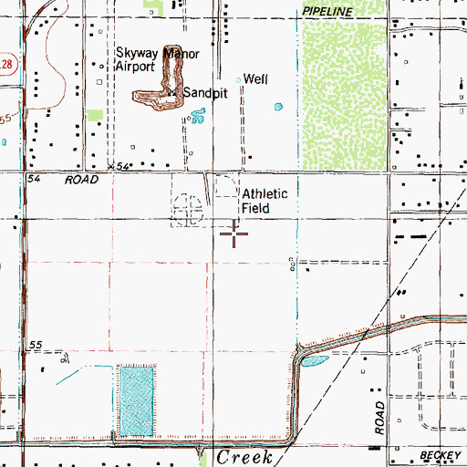 Topographic Map of West Oaks Village, TX