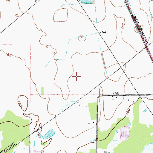 Topographic Map of Westbourne, TX
