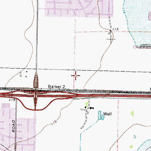 Topographic Map of Westlake, TX