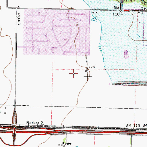 Topographic Map of Westlake Village, TX