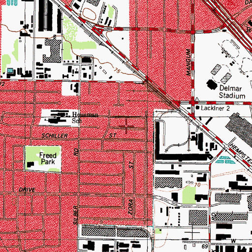 Topographic Map of Westview Terrace, TX