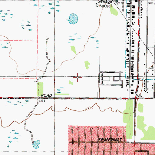 Topographic Map of Westways, TX